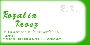 rozalia krosz business card